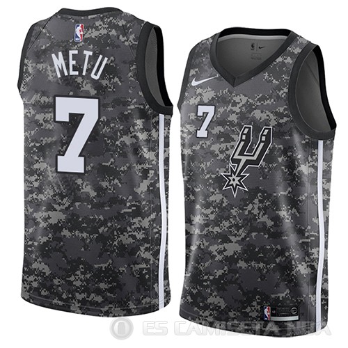 Camiseta Chimezie Metu #7 San Antonio Spurs Ciudad 2018 Gris - Haga un click en la imagen para cerrar